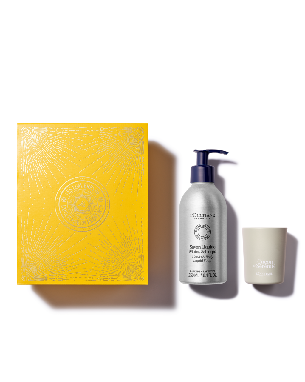 Sada tekuté mydlo a sviečka