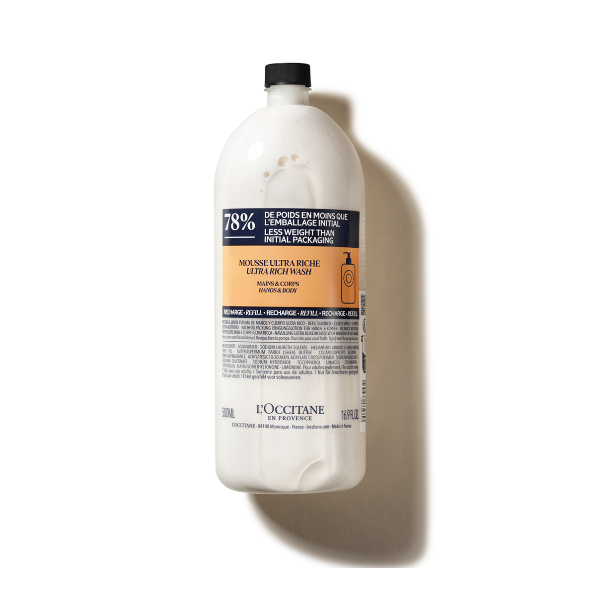 Tekuté mydlo na ruky a telo Bambucké maslo 500 ml (náhradná náplň) - Image 1